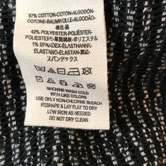 Free People Black & White Flowing Mini Skirt With Front Pockets Size S - Picture 6 of 6